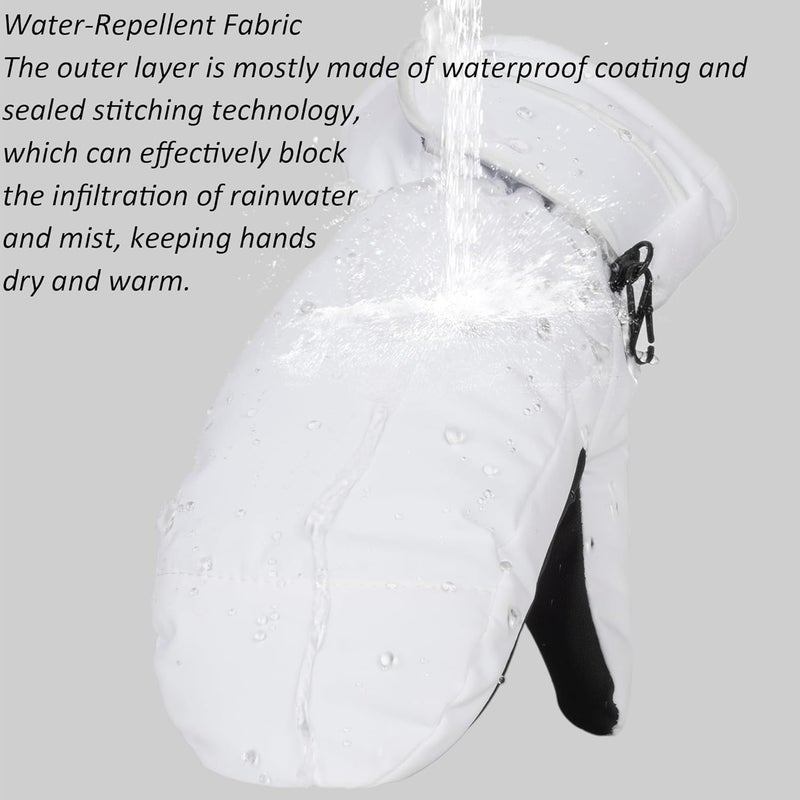 UTOWO Outdoors Winter Ski Mittens for Men Women - Warm Snow Mitts for Cold Weather Non-Slip Water-Repellent Gloves Windproof - Image 4